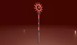 dark sun staff Low-poly  3D model