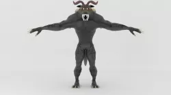 Demon Monster Low-poly  3D model