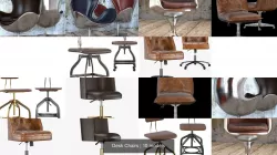 Desk Chairs 3D Model Collection