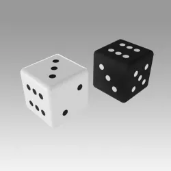 Dice cubes 3D model