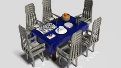 Dining Table Low-poly  3D model