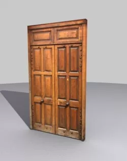 Door 34 external wooden double 3D model