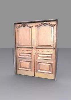 Door 35 ouside wooden double 3D model