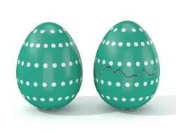 Easter Egg Cracked  N004 Low-poly  3D model