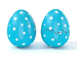 Easter Egg Cracked  N005 Low-poly  3D model
