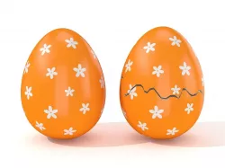 Easter Egg Cracked  N006 Low-poly  3D model