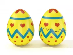 Easter Egg Cracked  N007 Low-poly  3D model