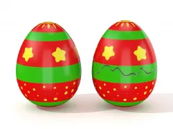 Easter Egg Cracked  N008 Low-poly  3D model
