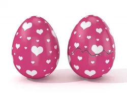 Easter Egg Cracked  N009 Low-poly  3D model