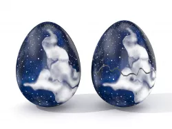 Easter Egg Cracked  N011 Low-poly  3D model