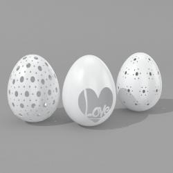 Egg Sculpture - 3 Models 3D Model Collection