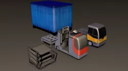 Electric Tractor Low-poly  3D model