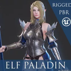 Elf Paladin - Game Ready Low-poly  3D model