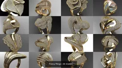Fancy Rings 3D Model Collection