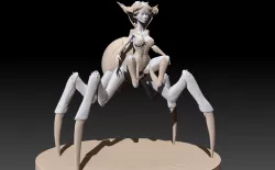 Female arachnid warrior 3D model