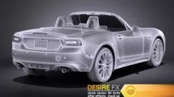 FIAT 124 Low-poly  3D model
