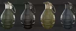 Frag grenade Low-poly  3D model
