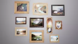 Framed Oil Painting Pack Vol 2 Low-poly  3D model