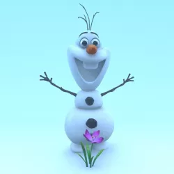 Frozen Snowman Low-poly  3D model