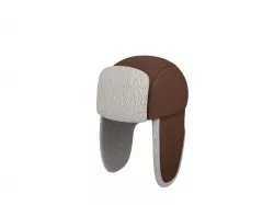 Fur Hat Low-poly  3D model