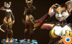 Furry Steampunk Cat NSFW  3D model