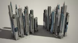 Futuristic Isometric City Collection 01 
