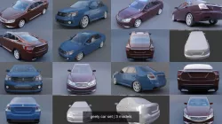 geely car set 3D Model Collection