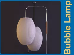 George Nelson Bubble Lamp Cigar Pendant 3D model