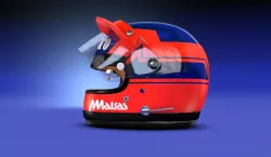 GILLES VILLENEUVE Long Beach GP Helmet 1978 3D model