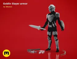 Goblin Slayer Armor Weapons and Helmet 3D Model Collection