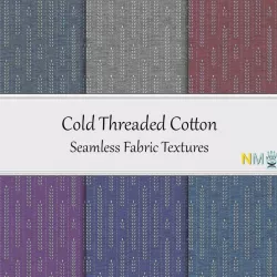 Gold Threaded Cotton Fabrics Seamless Textures Set Texture