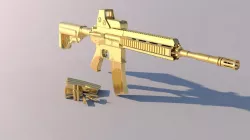 Golden Weapon - HK 416 3D model