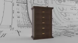 Gothic Cabinet 3D model