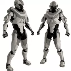 Gray Robot 3D model