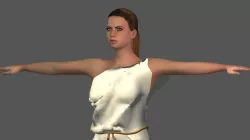 Greek Female Character Low-poly  3D model