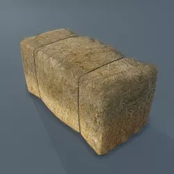 Hay Bale Low-poly  3D model