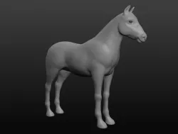 Horse base mesh 3D model