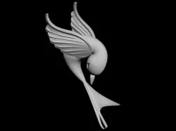 Hummingbird pendant 3D model