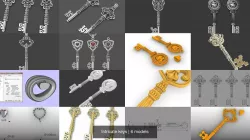 Intricate keys 3D Model Collection