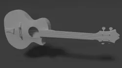 Jazz Style Ukulele 3D model