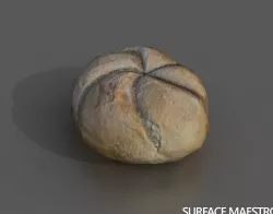 Kaiser bread roll Low-poly  3D model
