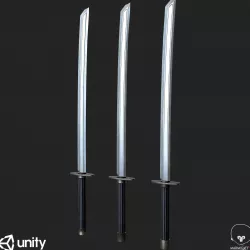  Katana PBR Specular Mobile LOD  Low-poly  3D model