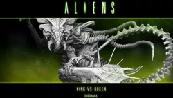 King alien vs Queen Diorama statue 3D model