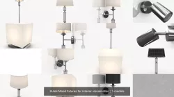 Kutek Mood fixtures for interior visualization 3D Model Collection