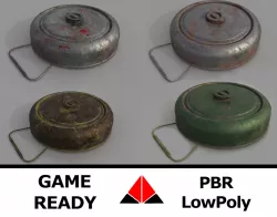 Landmine Texture Pack 3D Model Collection