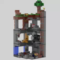 LEGO Minecraft adventure in the mines Low-poly  3D model