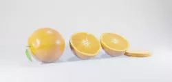 lemon orange fruit 3D model