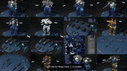 Light Mechs Mega Pack I 3D Model Collection