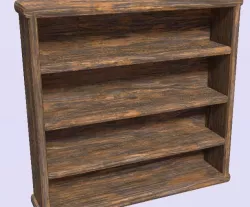 Low Polly old fashioned Book Case  Low-poly  3D model