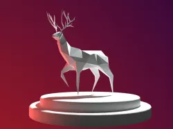Low Poly Deer Aesthetic Low-poly  3D model